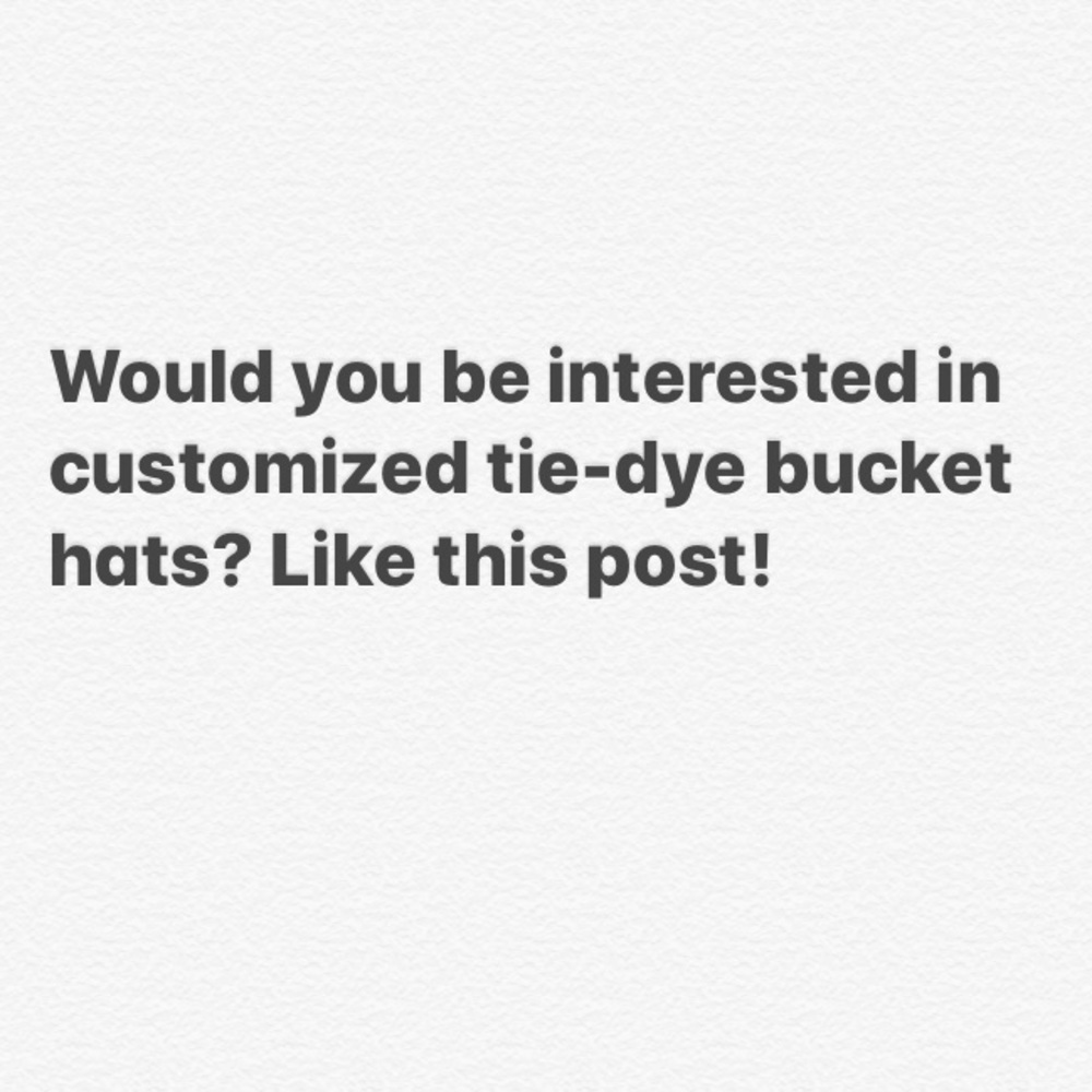 TIE-DYE BUCKET HATS